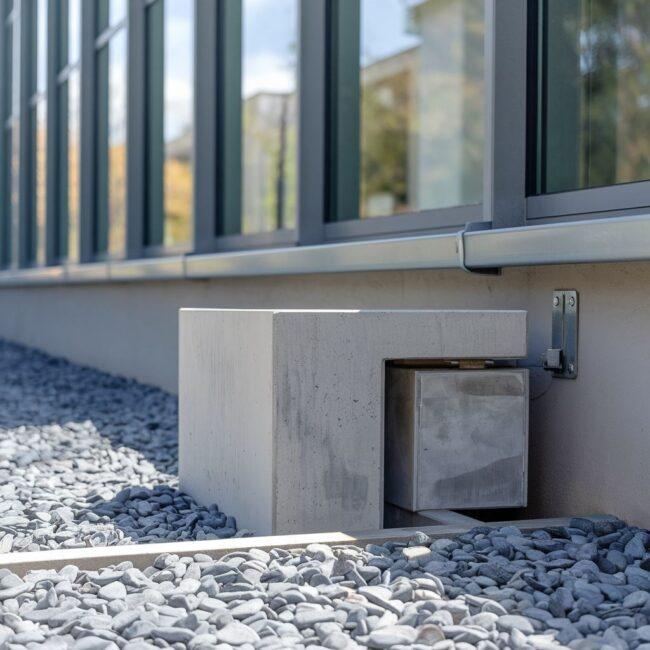 betonowy odpływ rynny