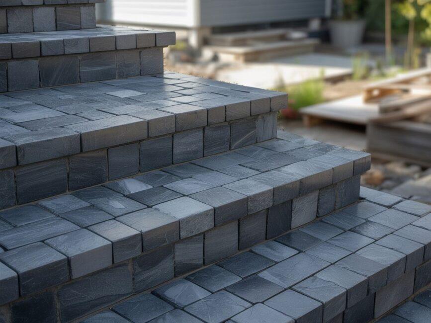 Budowa schodów bruk