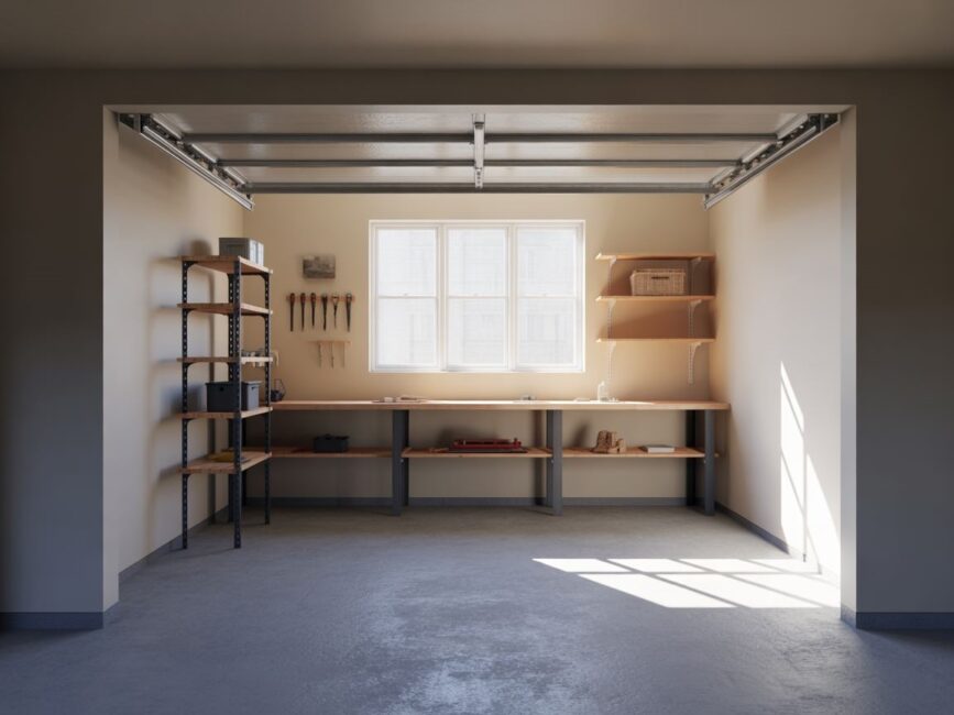 Budżetowe wnętrze garażu