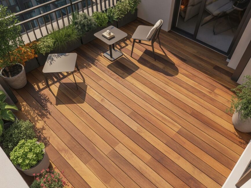 Deski tarasowe na balkonie