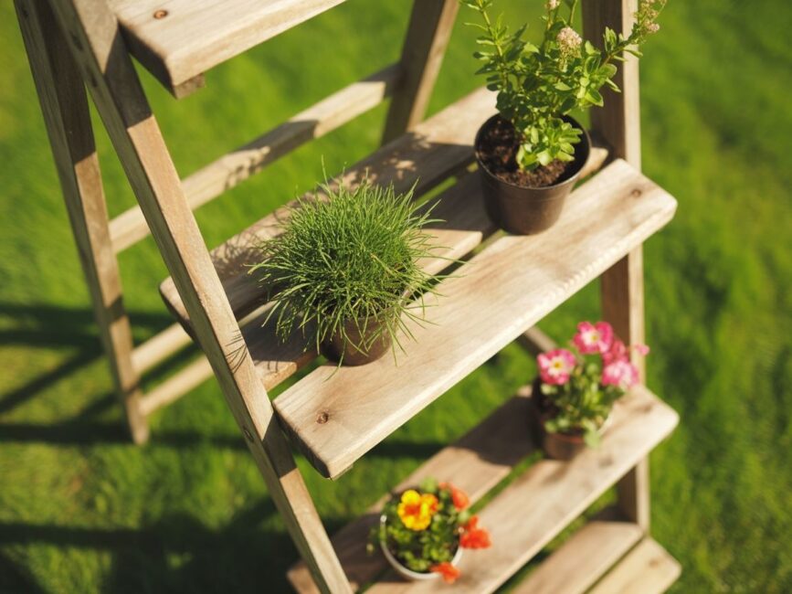 Drabina kwietnik DIY