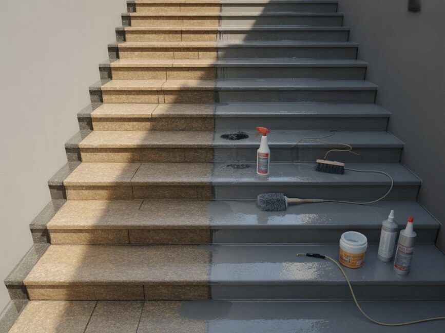 Drewniane schody zewnętrzne