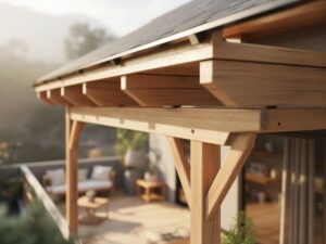 Drewniane zadaszenie tarasu