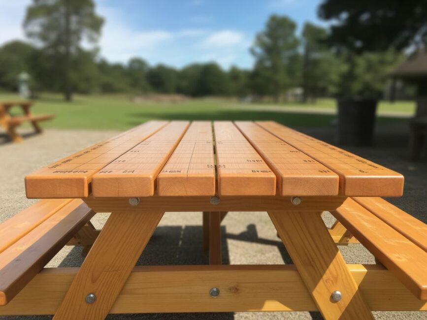 Drewniany stół piknikowy
