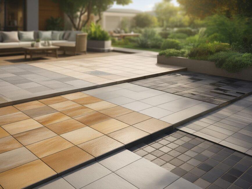 Drewnopodobne płytki na patio