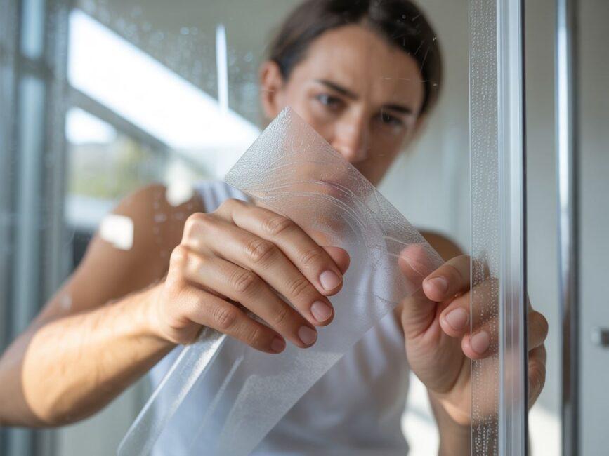 Folia na kabinie prysznicowej