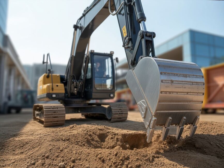 Koparka na budowie