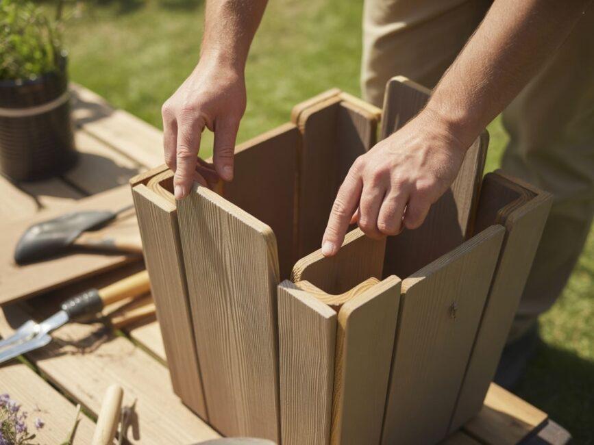 Montaż skrzynki na kwiaty