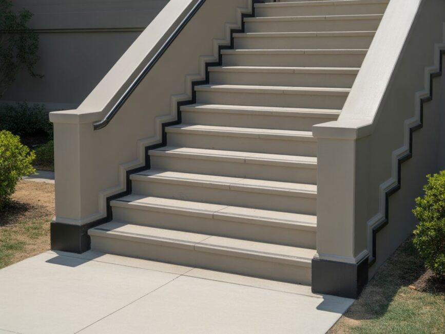 Nowe schody betonowe