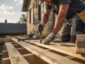 Nowoczesny taras do starego domu