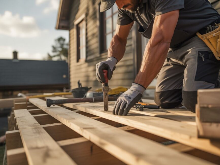 Nowoczesny taras do starego domu