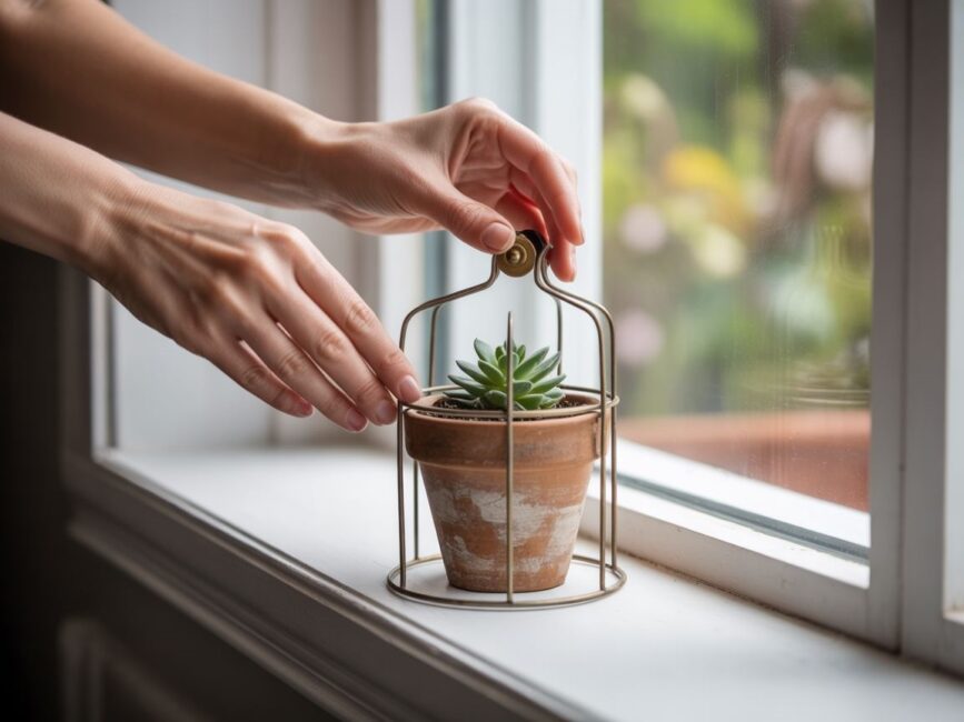 Ochrona przed upadkiem doniczki