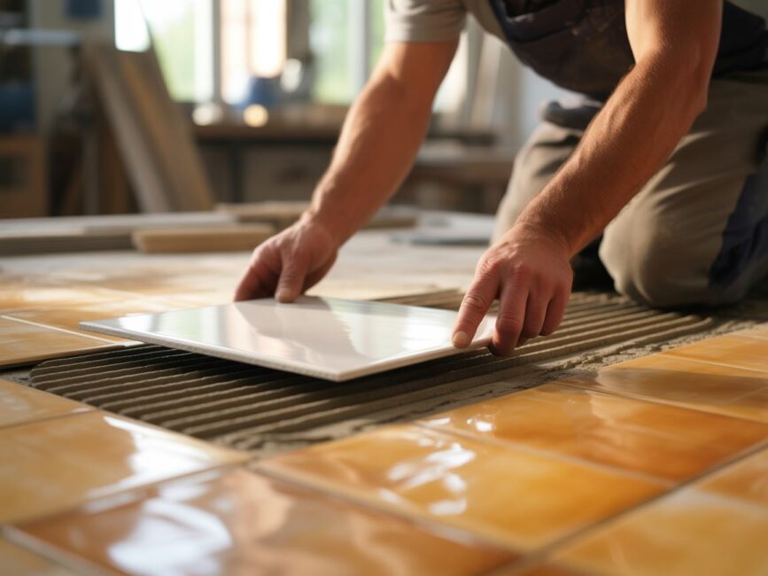 Podłoga z płytek drewniana