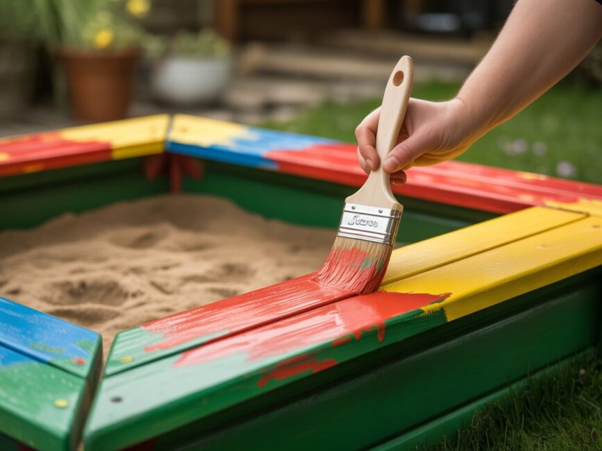 Pomalowana piaskownica