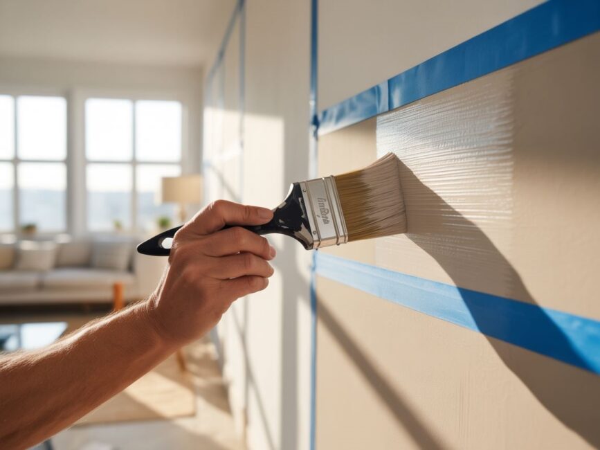 Proces malowania ścian