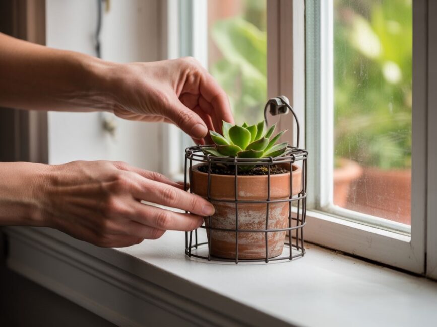Stabilna doniczka na oknie