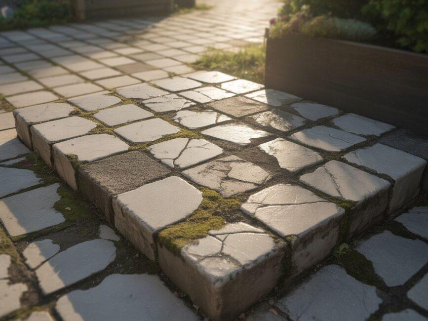 Stare płyty chodnikowe