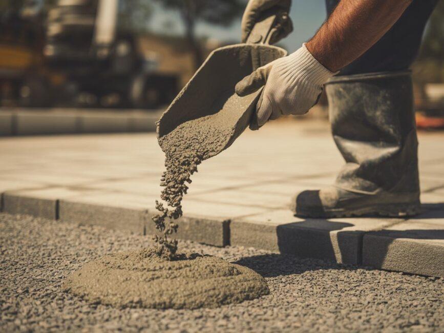 Suchy beton pod kostkę