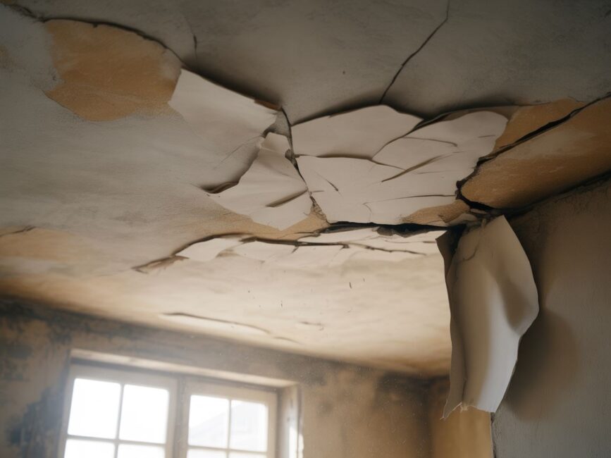 Szczeliny w gipsie