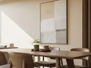 Sztuka na ścianie w salonie