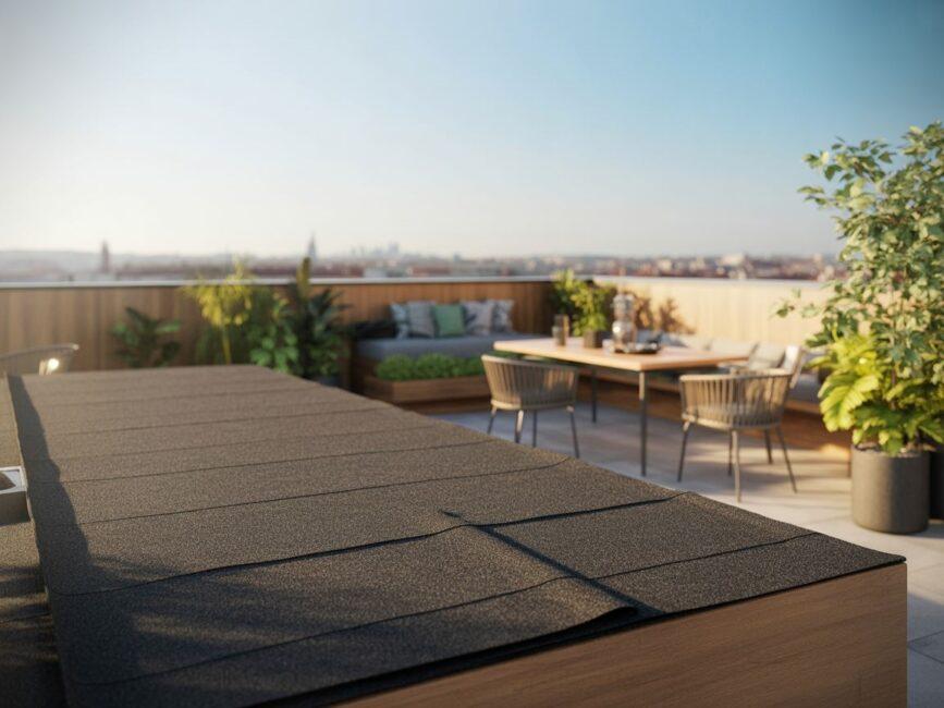 Taras dachowy z papy