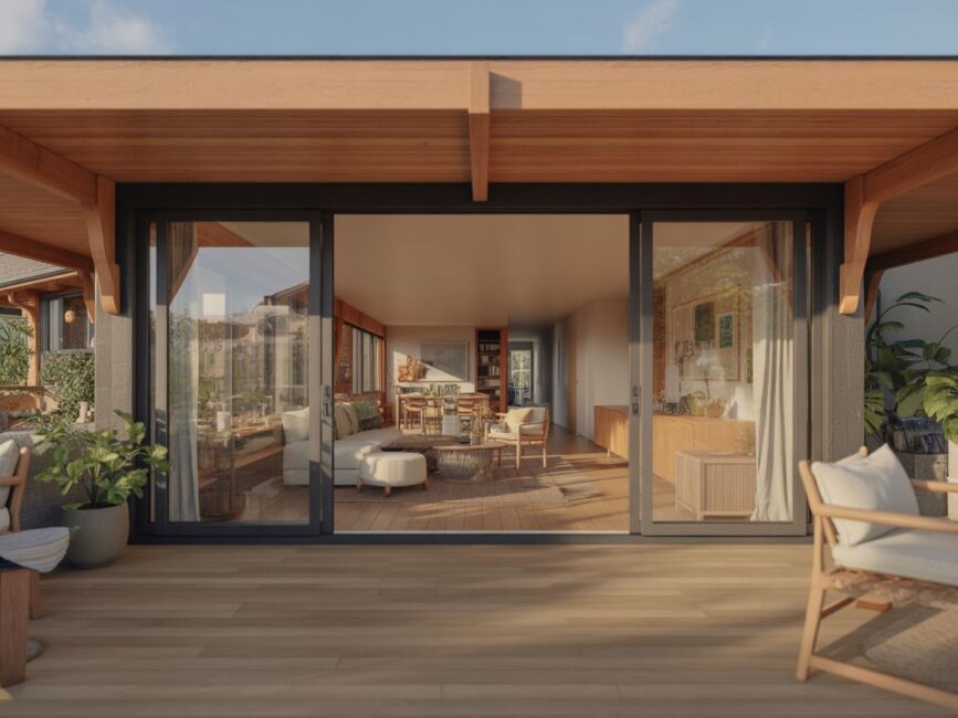 Taras zintegrowany z domem