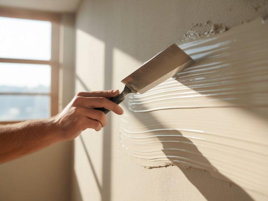 Technika wygładzania tynku