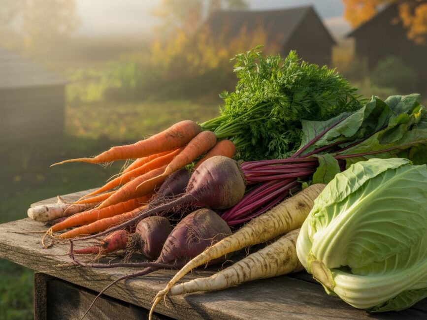 Warzywa korzeniowe jesienią