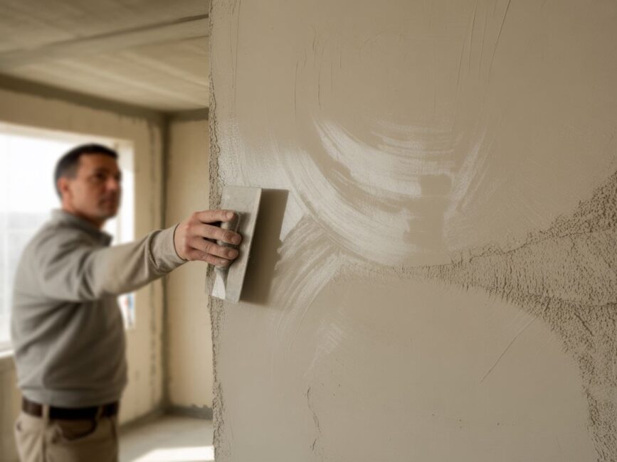 Wilgotny tynk gipsowy