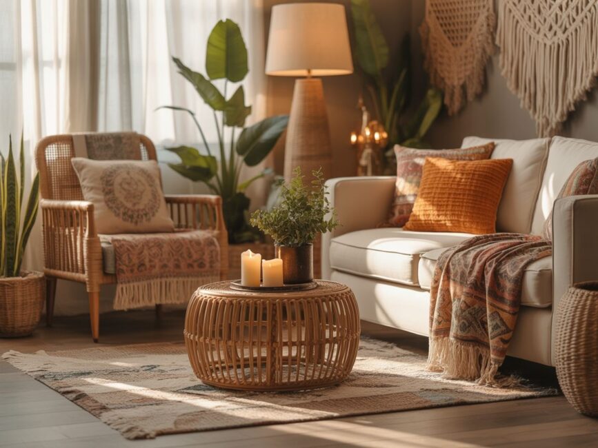 Wnętrze w stylu boho