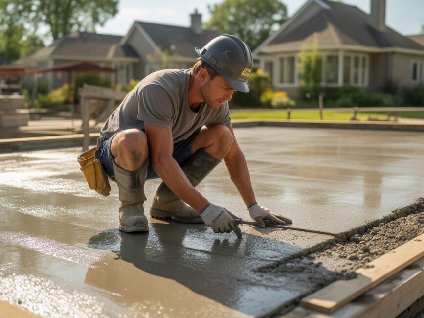 Wykończenie tarasu betonowego