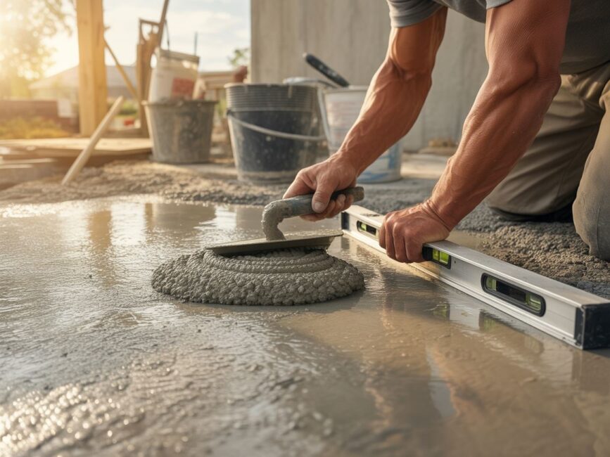 Wylewanie betonu taras